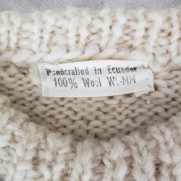 Vintage Handcrafted Ecuadorian Pullover Sweater Sz L-M - Picture 3 of 9